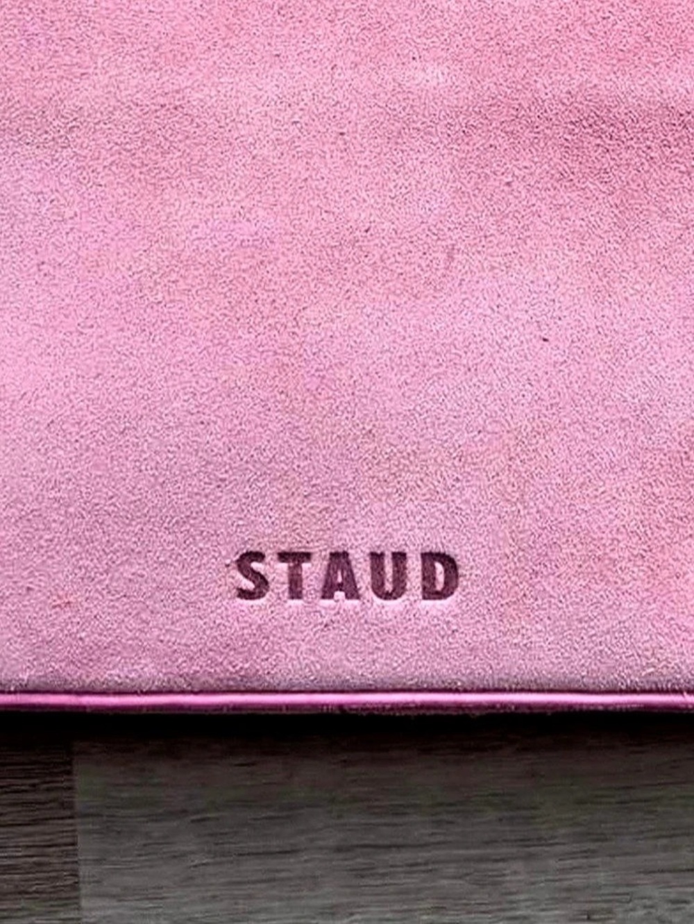 STAUD Harlow Suede Shoulder Bag Pink - Picture 5 of 5